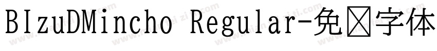 BIzuDMincho Regular字体转换